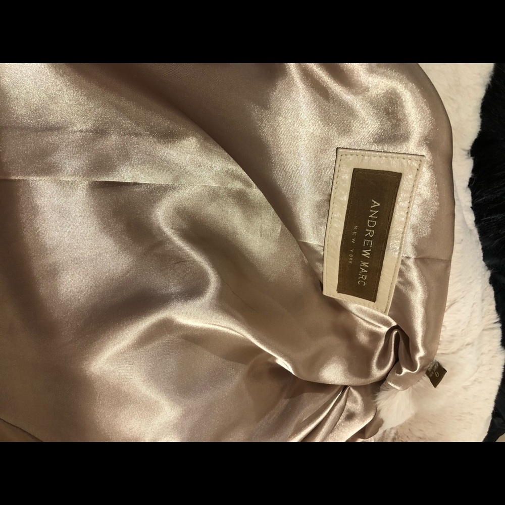 Andrew Marc Women’s L Sheared Rabbit Coat. - image 3